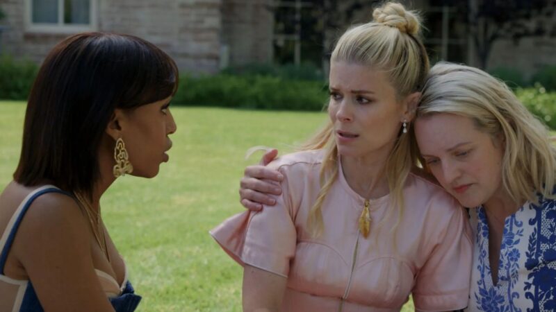 Cena dramática com Kerry Washington, Kate Mara e Elisabeth Moss em Mulheres Imperfeitas, um dos destaques na lista de os melhores filmes e séries de abril na Apple TV