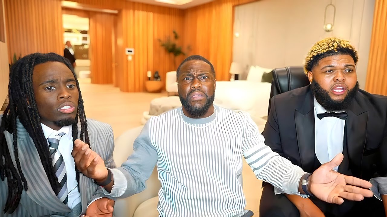 Kevin Hart, Kai Cenat e Druski em Livestream From Hell, entre os filmes e séries para assistir.