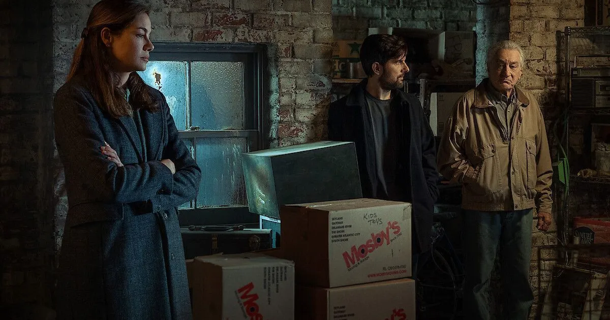 Michelle Monaghan, Adam Scott e Robert De Niro em O Homem que Sussurra